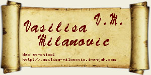 Vasilisa Milanović vizit kartica
